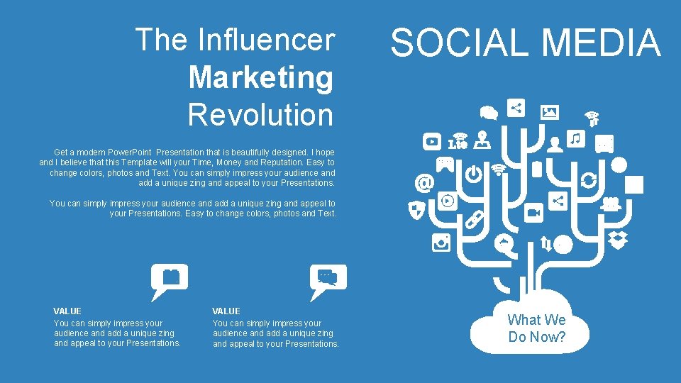 The Influencer Marketing Revolution SOCIAL MEDIA Get a modern Power. Point Presentation that is