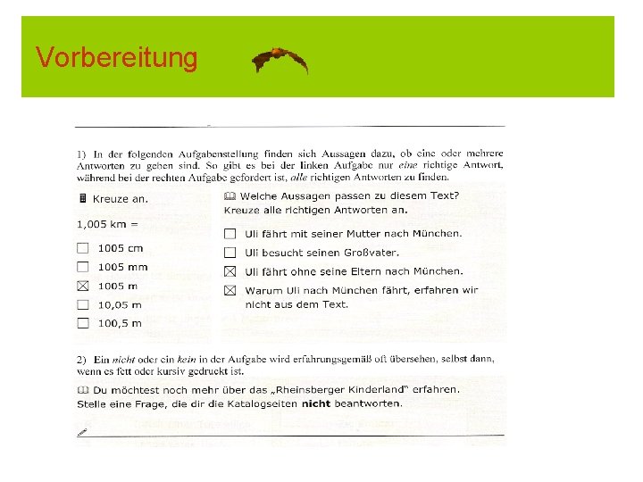 Vorbereitung 