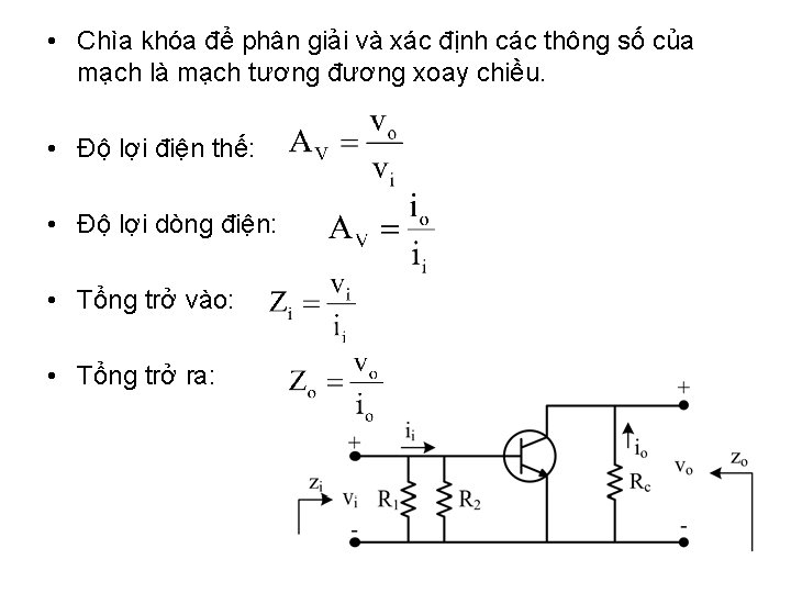  • Chìa khóa để phân giải và xác định các thông số của