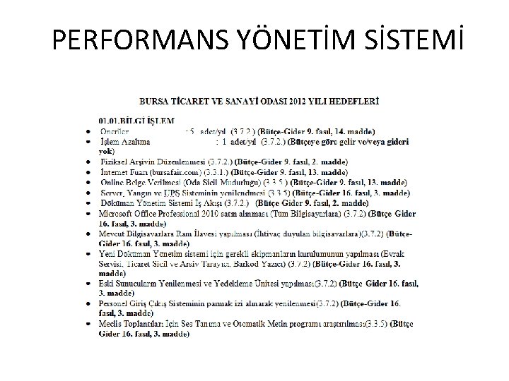 PERFORMANS YÖNETİM SİSTEMİ 