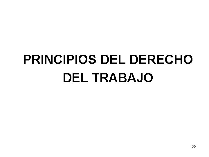 PRINCIPIOS DEL DERECHO DEL TRABAJO 28 