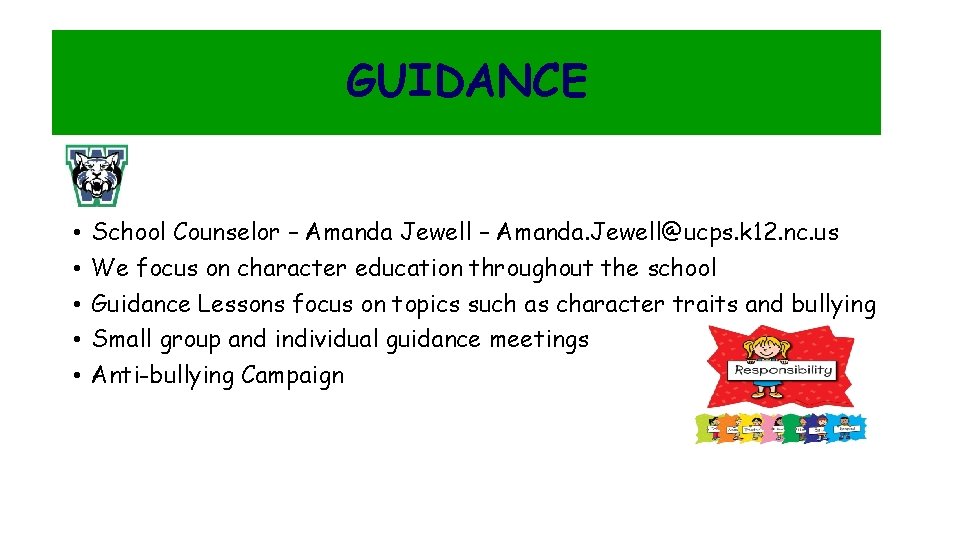 GUIDANCE • • • School Counselor – Amanda Jewell – Amanda. Jewell@ucps. k 12.