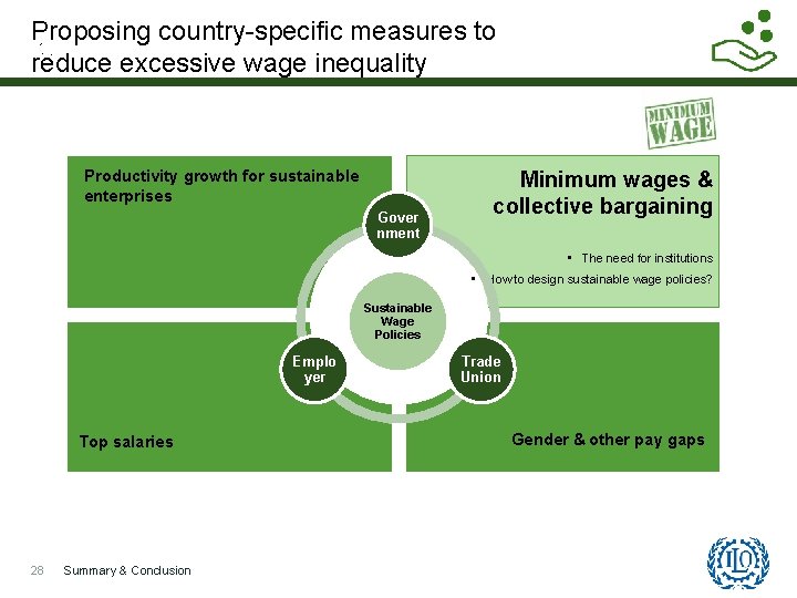 Proposing country-specific measures to reduce excessive wage inequality 1 Productivity growth for sustainable enterprises