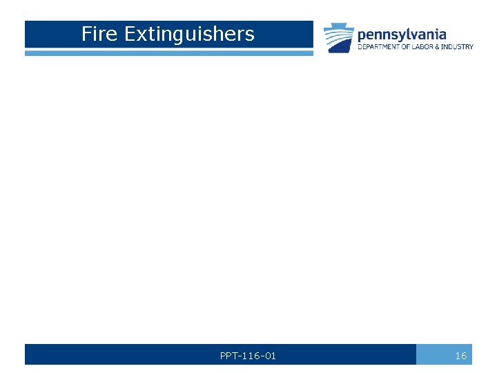 Fire Extinguishers PPT-116 -01 16 