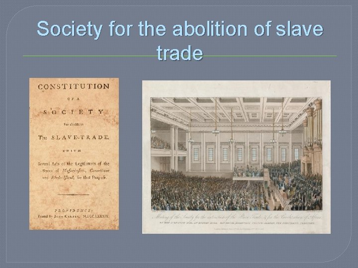 Society for the abolition of slave trade 