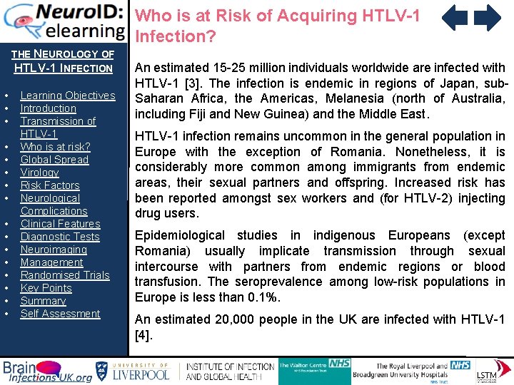THE NEUROLOGY OF HTLV1 INFECTION Learning Objectives Introduction