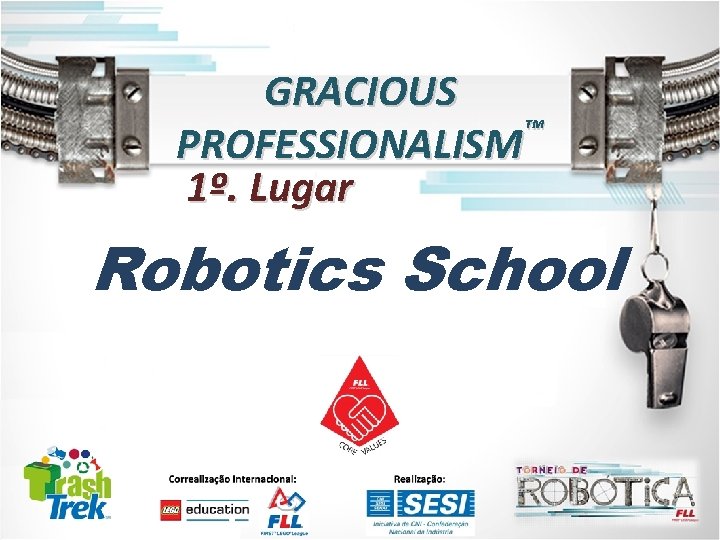 GRACIOUS ™ PROFESSIONALISM 1º. Lugar Robotics School 