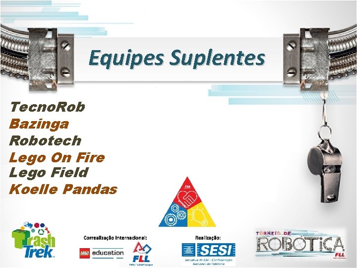 Equipes Suplentes Tecno. Rob Bazinga Robotech Lego On Fire Lego Field Koelle Pandas 