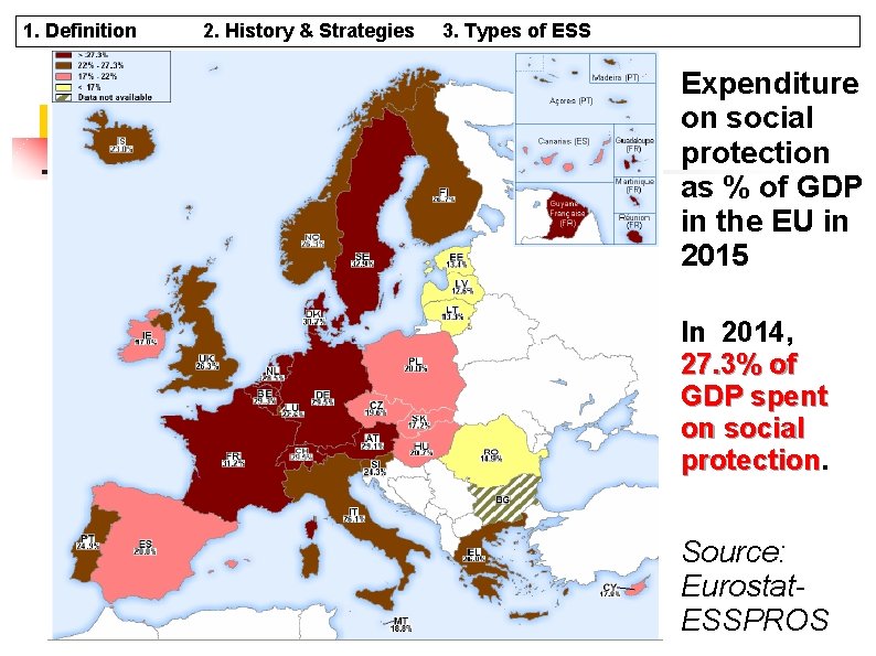 1. Definition 2. History & Strategies 3. Types of ESS Expenditure on social protection