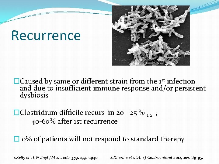 Recurrence �Caused by same or different strain from the 1 st infection and due