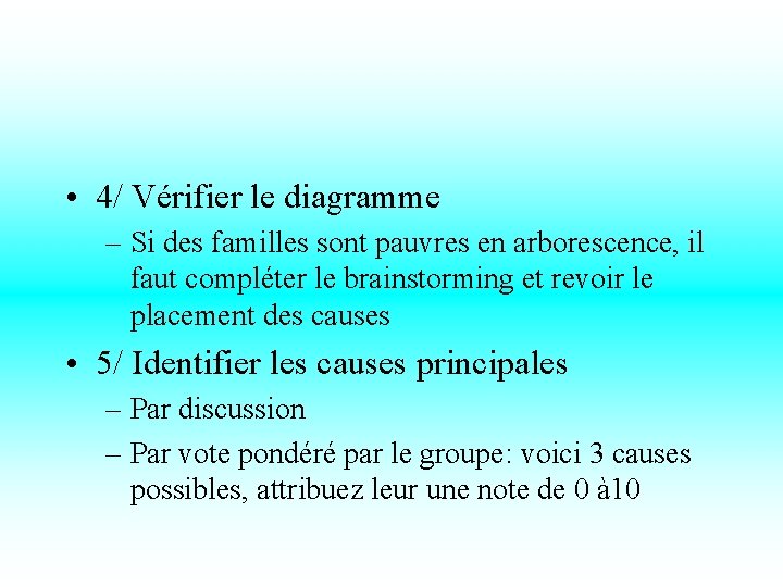  • 4/ Vérifier le diagramme – Si des familles sont pauvres en arborescence,