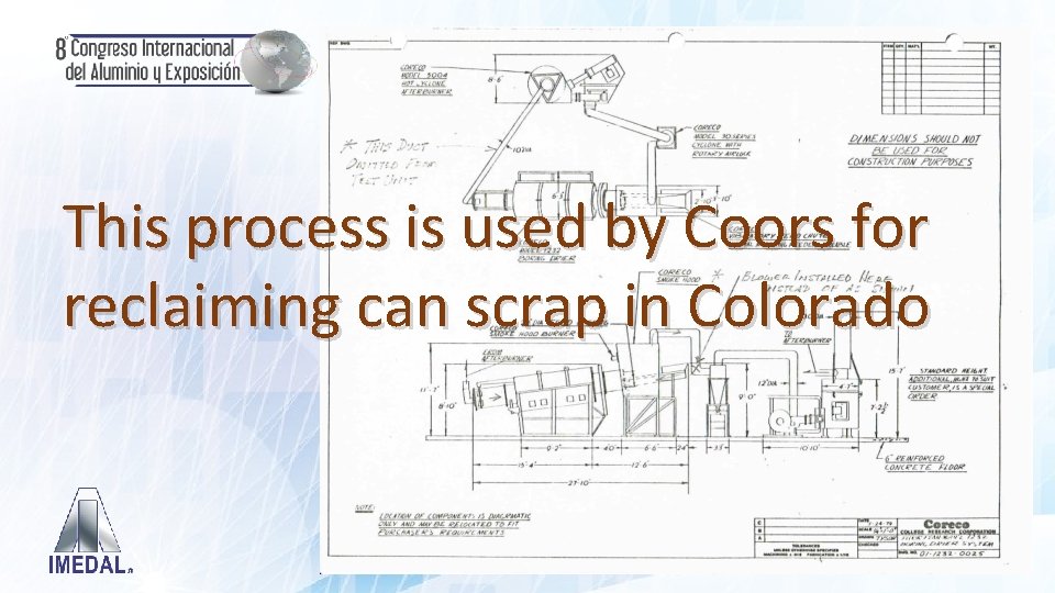 This process is used by Coors for reclaiming can scrap in Colorado 