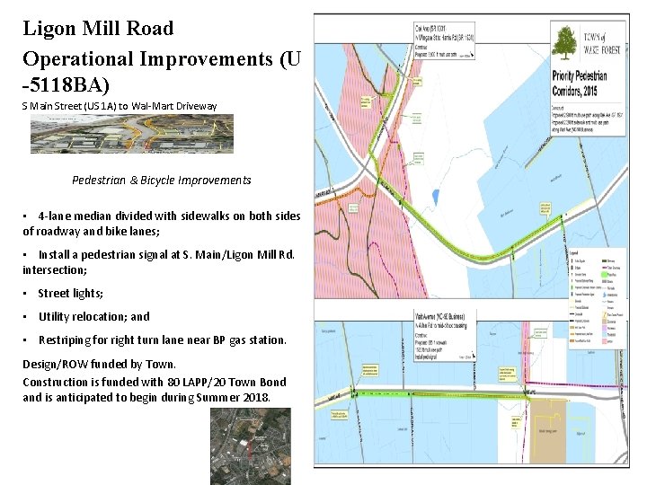 Ligon Mill Road Operational Improvements (U -5118 BA) S Main Street (US 1 A)