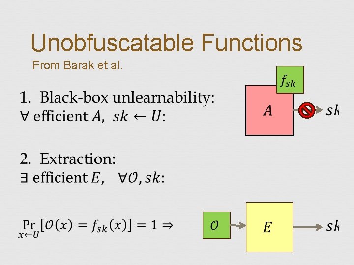 Unobfuscatable Functions From Barak et al. 