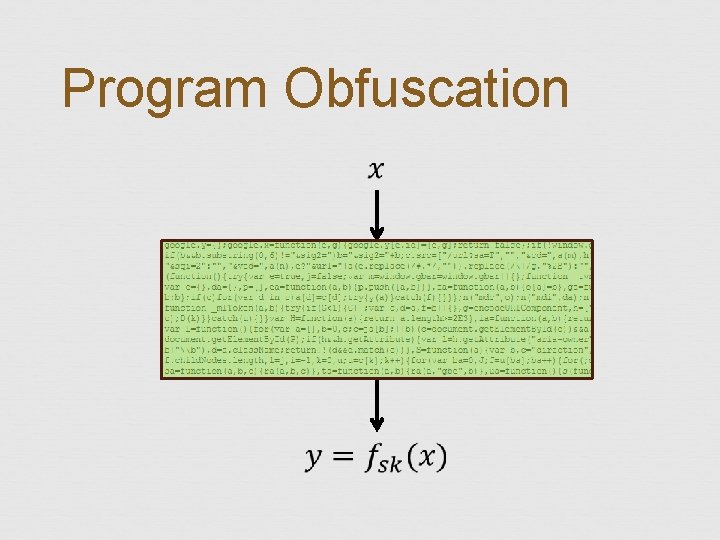 Program Obfuscation 
