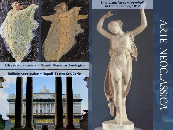 La danzatrice con i cembali Antonio Canova, 1812 Edificio neoclassico – Napoli Teatro San La danzatrice con i cembali Antonio Canova, 1812 Edificio neoclassico – Napoli Teatro San