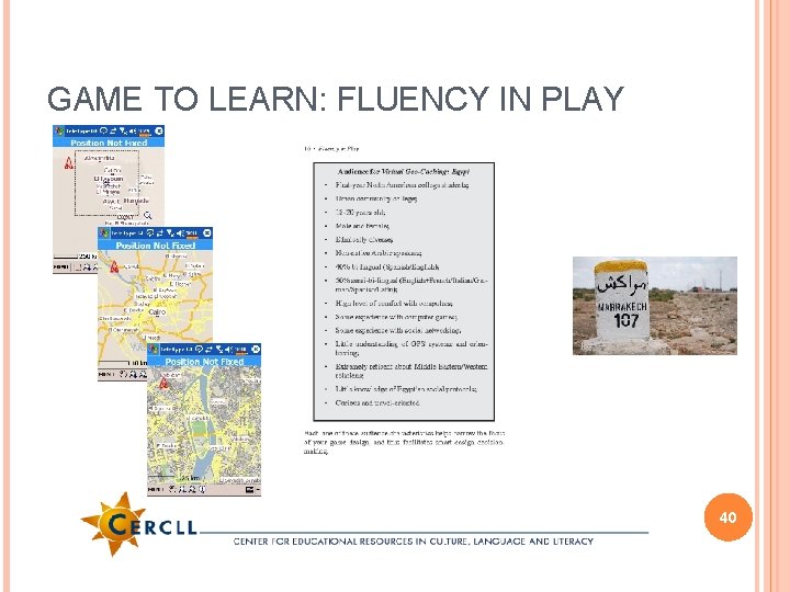 GAME TO LEARN: FLUENCY IN PLAY 40 