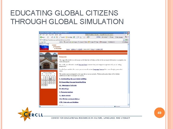 EDUCATING GLOBAL CITIZENS THROUGH GLOBAL SIMULATION 49 