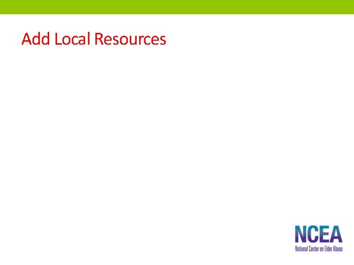 Add Local Resources 