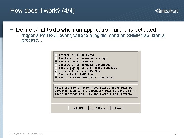 How does it work? (4/4) Define what to do when an application failure is