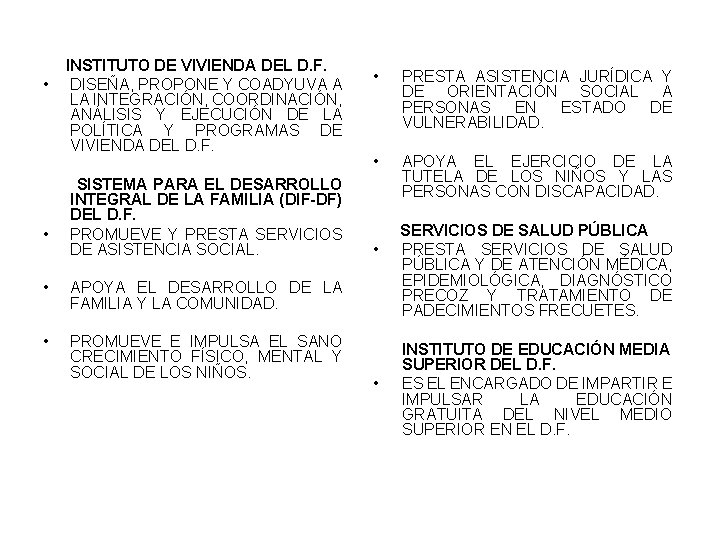  • • INSTITUTO DE VIVIENDA DEL D. F. DISEÑA, PROPONE Y COADYUVA A