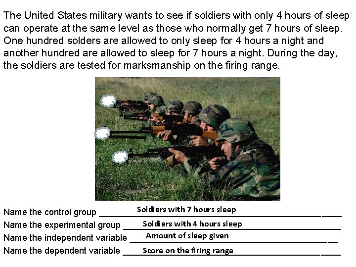 The United States military wants to see if soldiers with only 4 hours of