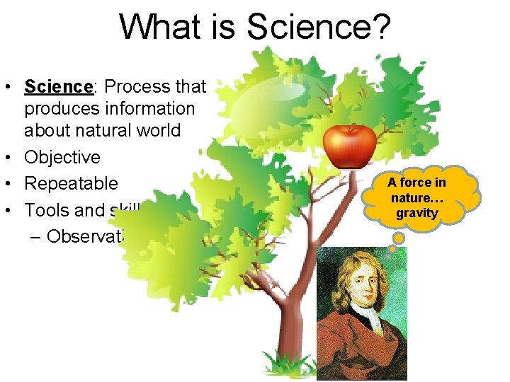 What is Science? • Science: Process that produces information about natural world • Objective