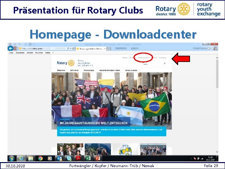 Präsentation für Rotary Clubs Homepage - Downloadcenter 30. 10. 2020 Furtwängler / Kupfer /