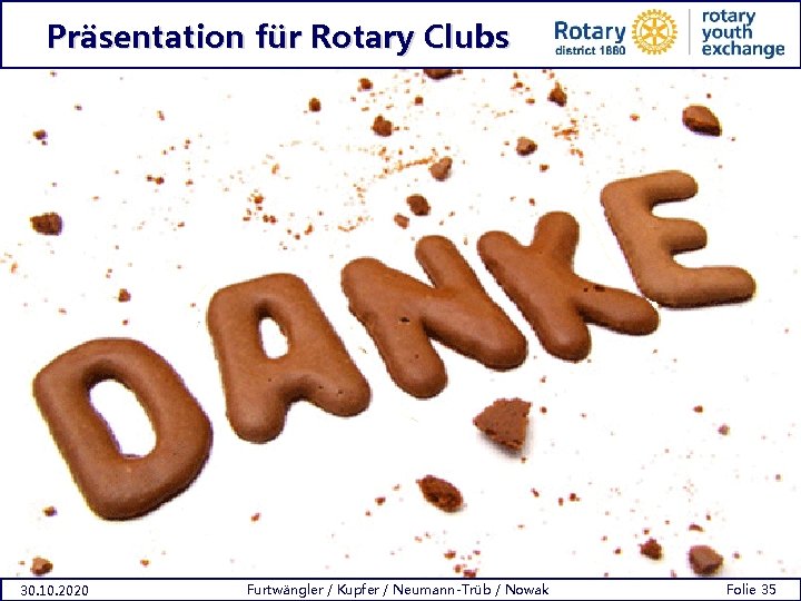 Präsentation für Rotary Clubs 30. 10. 2020 Furtwängler / Kupfer / Neumann-Trüb / Nowak