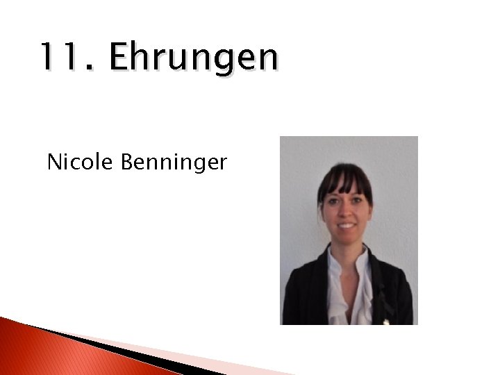 11. Ehrungen Nicole Benninger 