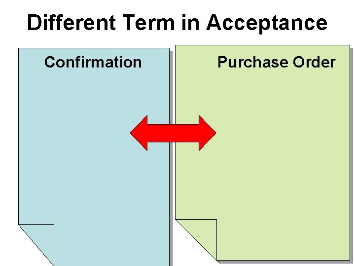 Different Term in Acceptance Confirmation Purchase Order 