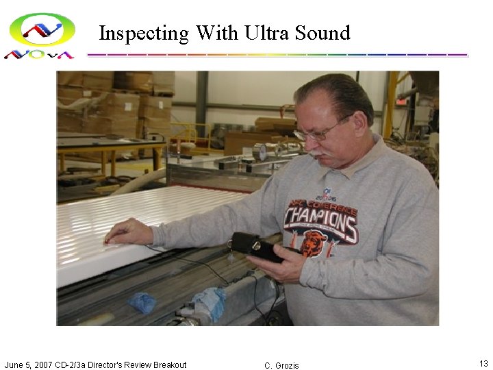 Inspecting With Ultra Sound June 5, 2007 CD-2/3 a Director's Review Breakout C. Grozis