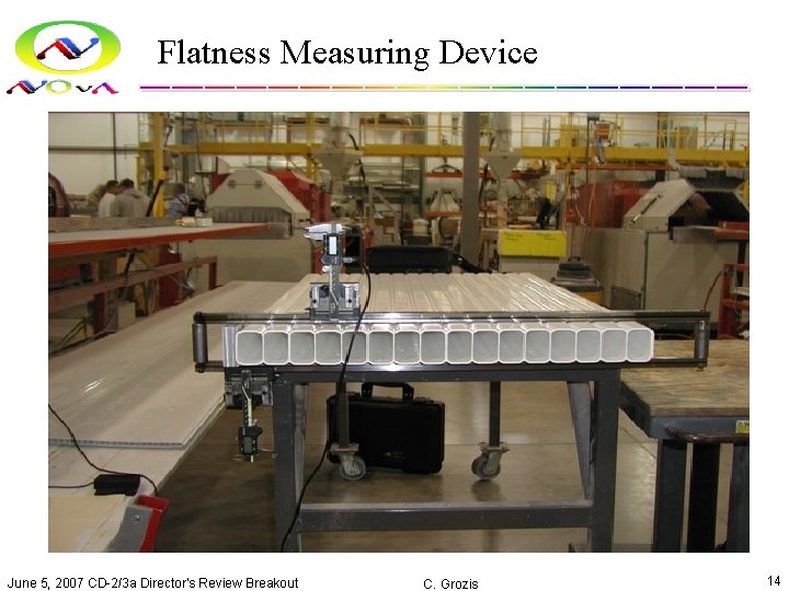 Flatness Measuring Device June 5, 2007 CD-2/3 a Director's Review Breakout C. Grozis 14