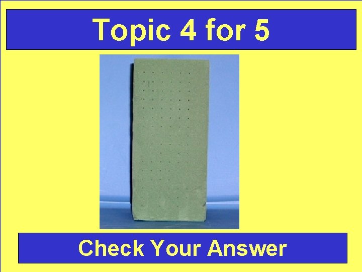 Topic 4 for 5 Check Your Answer 