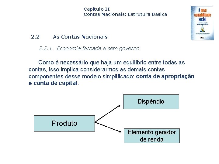 Capítulo II Contas Nacionais: Estrutura Básica 2. 2 As Contas Nacionais 2. 2. 1