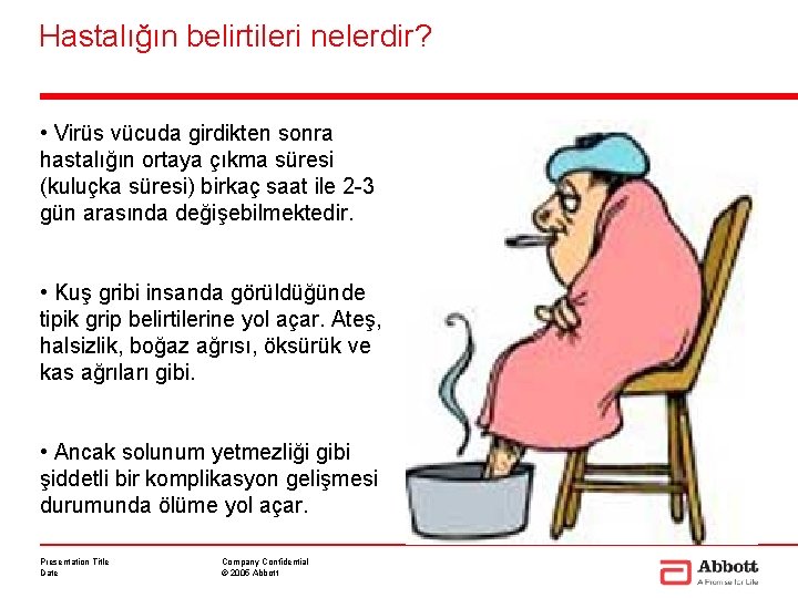 Hastalığın belirtileri nelerdir? • Virüs vücuda girdikten sonra hastalığın ortaya çıkma süresi (kuluçka süresi)