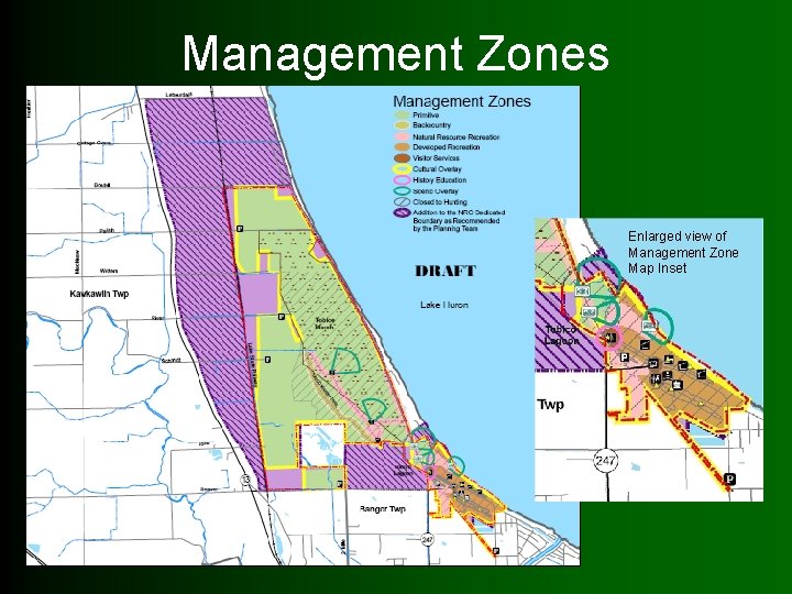 Management Zones Enlarged view of Management Zone Map Inset 