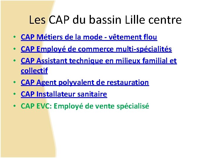 Les CAP du bassin Lille centre • CAP Métiers de la mode - vêtement