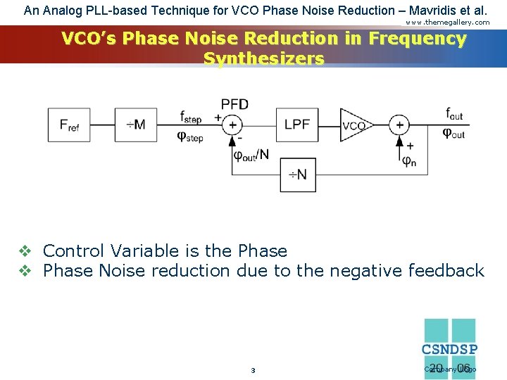 An Analog PLL-based Technique for VCO Phase Noise Reduction – Mavridis et al. www.