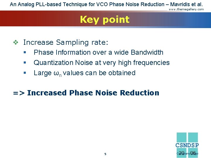 An Analog PLL-based Technique for VCO Phase Noise Reduction – Mavridis et al. www.