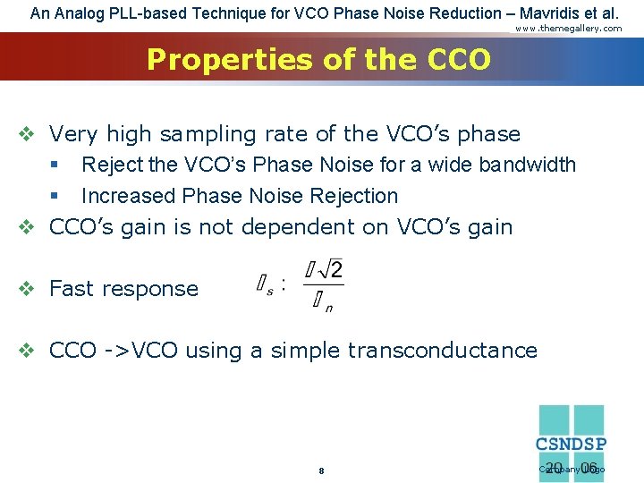 An Analog PLL-based Technique for VCO Phase Noise Reduction – Mavridis et al. www.