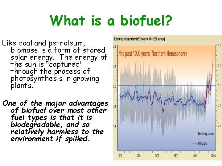 What is a biofuel? Like coal and petroleum, biomass is a form of stored