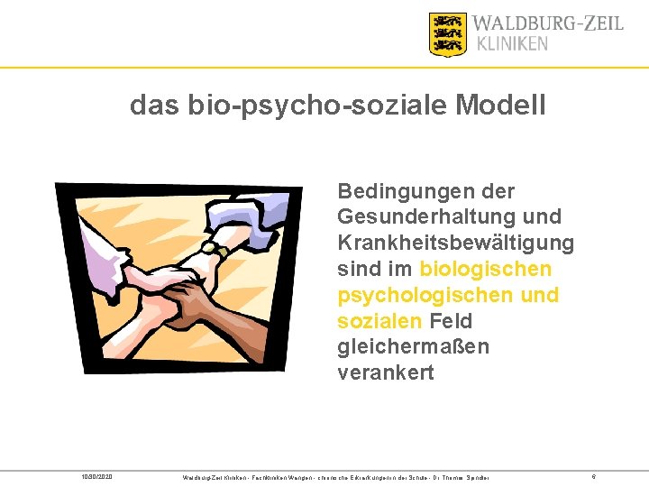das bio-psycho-soziale Modell Bedingungen der Gesunderhaltung und Krankheitsbewältigung sind im biologischen psychologischen und sozialen