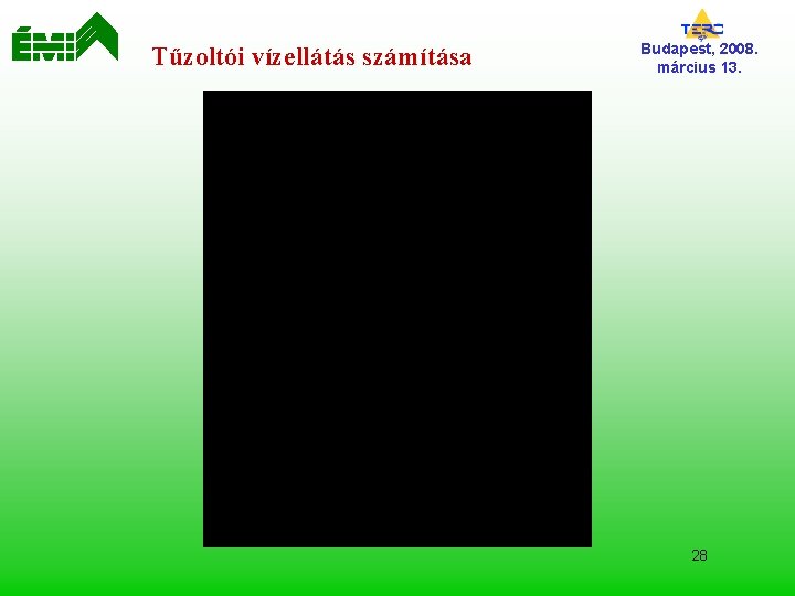 Tűzoltói vízellátás számítása Budapest, 2008. március 13. 28 