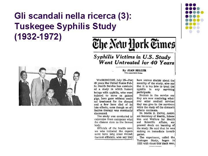 Gli scandali nella ricerca (3): Tuskegee Syphilis Study (1932 -1972) 