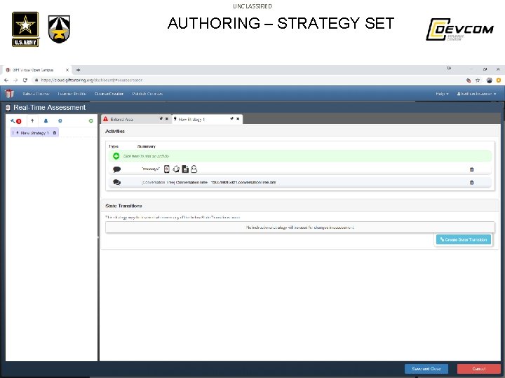 UNCLASSIFIED AUTHORING – STRATEGY SET 11 11 