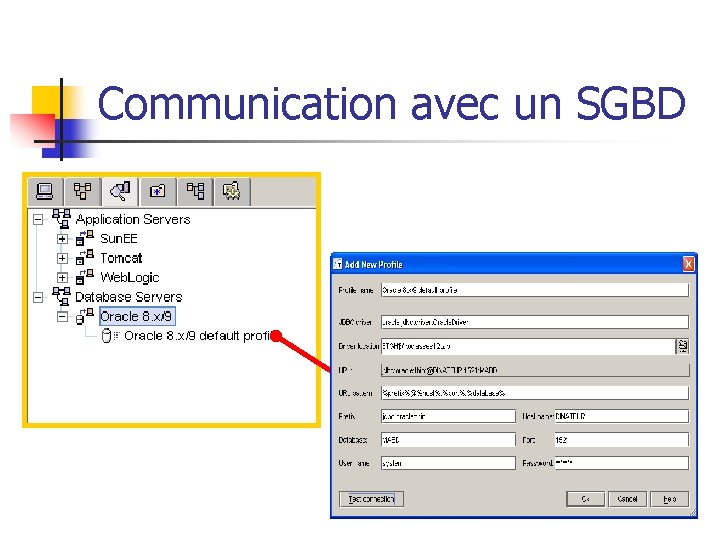 Communication avec un SGBD 