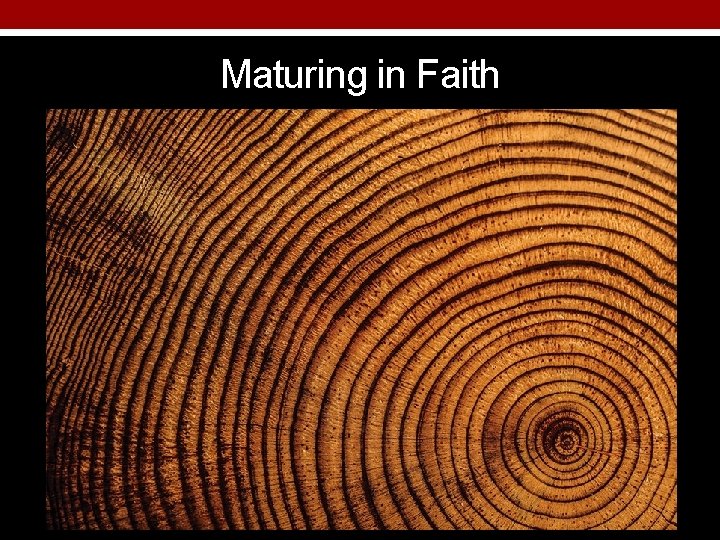 Maturing in Faith 