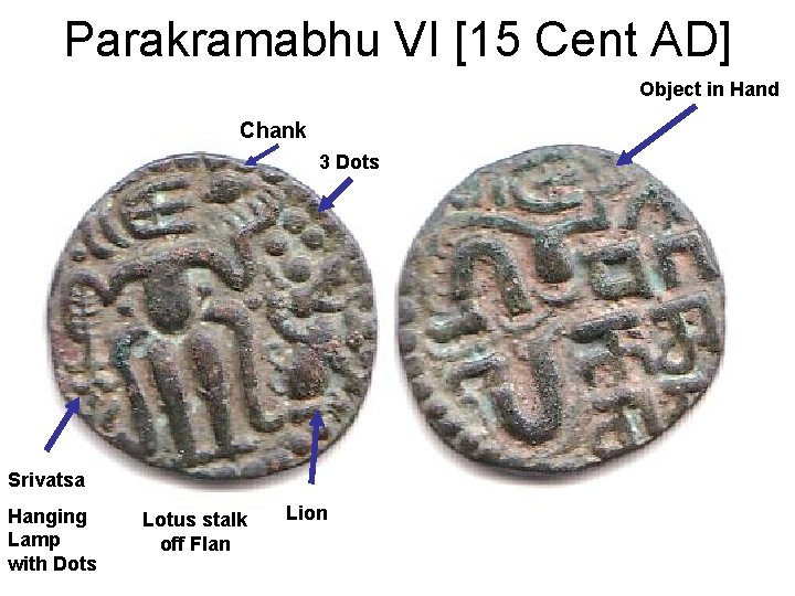 Parakramabhu VI [15 Cent AD] Object in Hand Chank 3 Dots Srivatsa Hanging Lamp