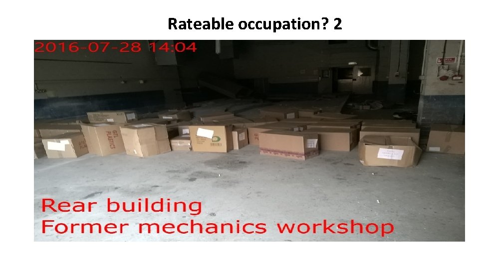 Rateable occupation? 2 